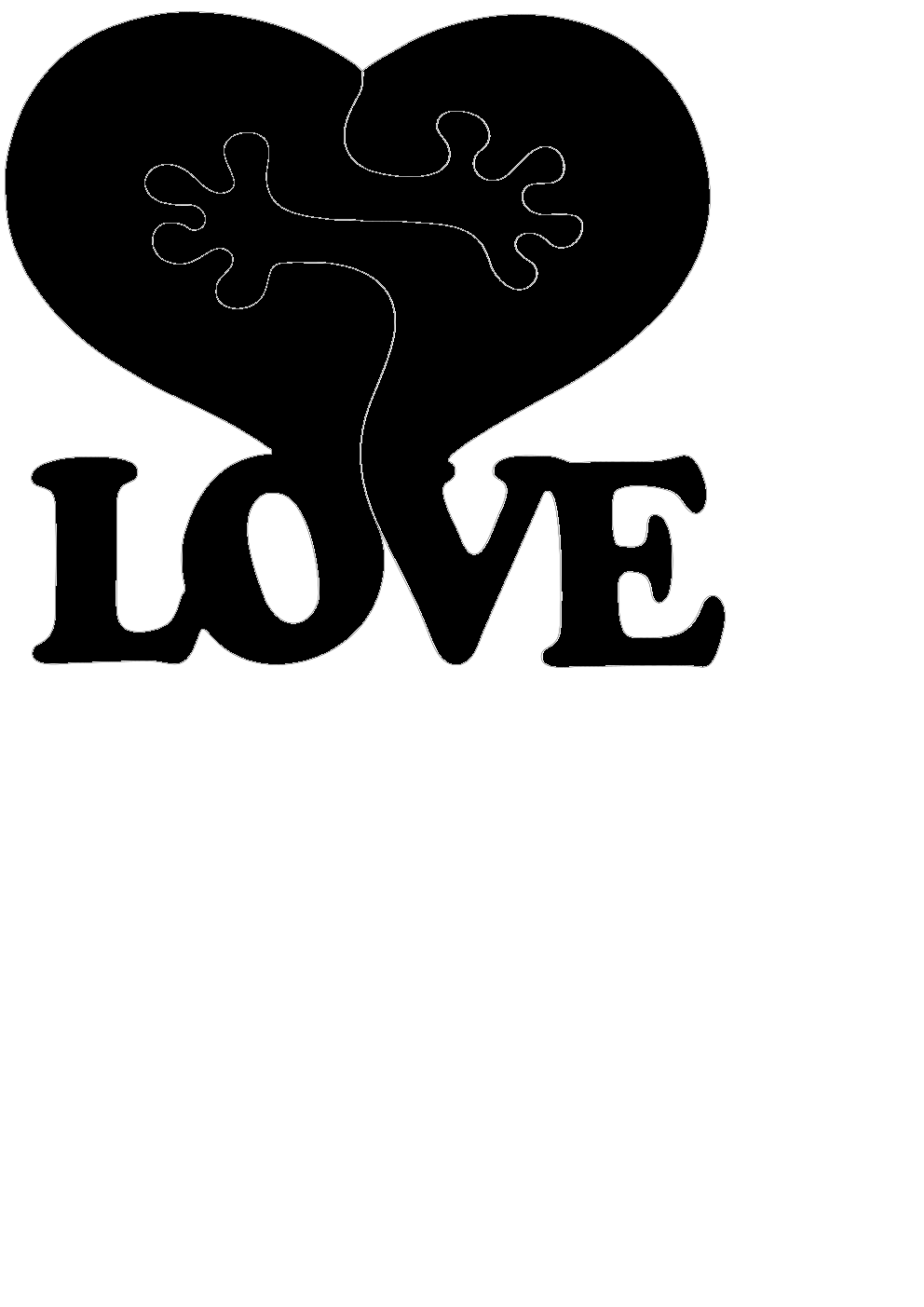 love two hearts half