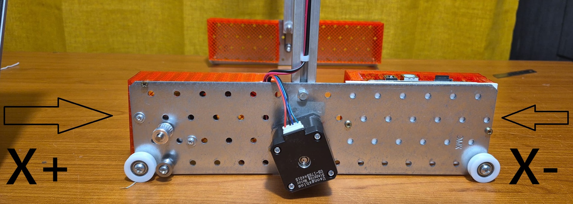Asse X: freccia destra (X+) e freccia sinistra (X-)