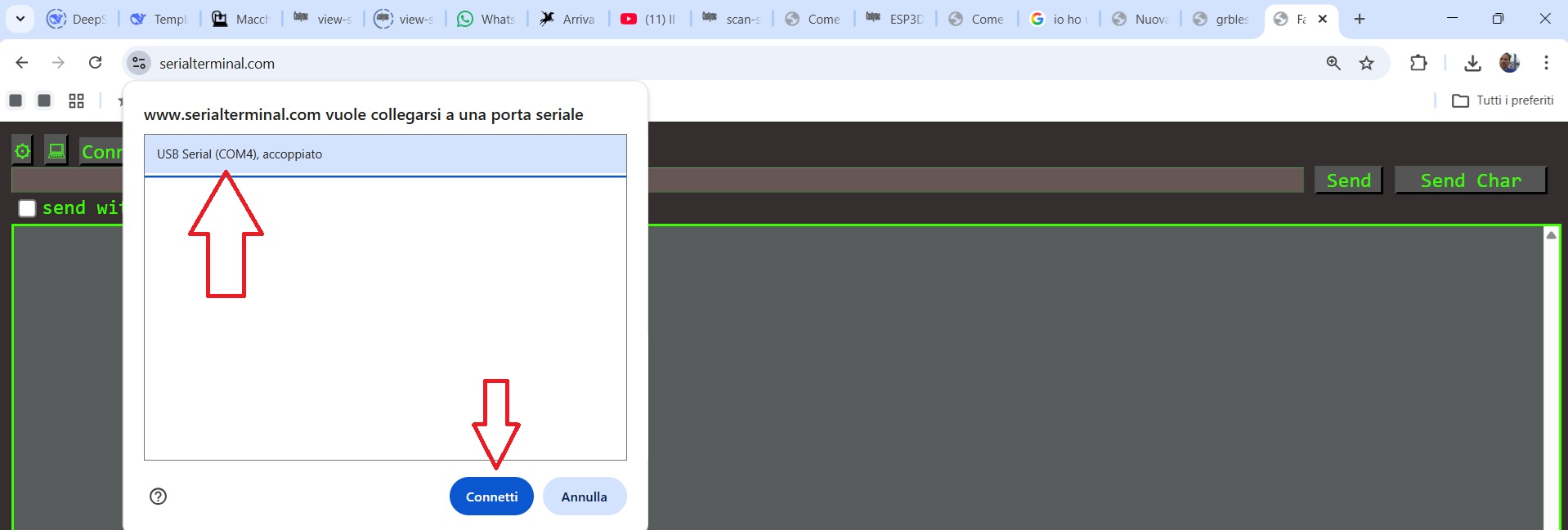 Gestione dispositivi con porta COM
